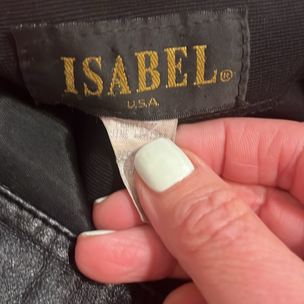Crystal embellished vintage leather pants - Picture 3 of 4
